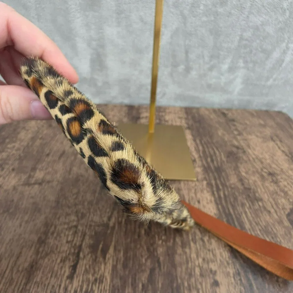 UWakstar Designs Leopard Calf Hair Wristlet Clutch Small Animal Print Mob Wife